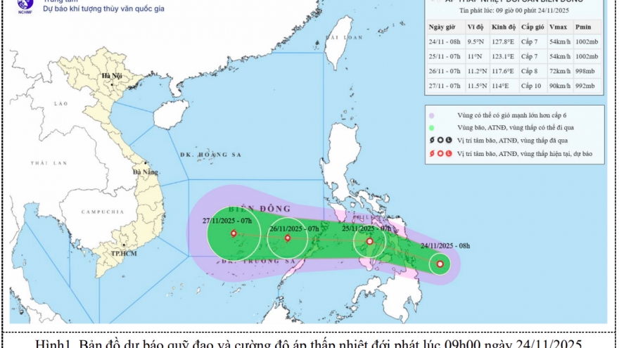 Áp thấp nhiệt đới gần Biển Đông có khả năng mạnh lên thành bão